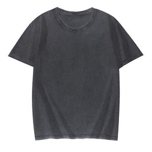 Camiseta 100% algodón de 300 g/m², extragrande, de peso pesado para hombre, con hombros caídos, logotipo personalizado, estilo vintage, lavado ácido. - Product Image 2