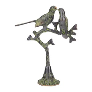 Figurine d'oiseau en laiton peinte à la main SHUBHAM, gravure polie, ornement religieux, plaqué or, décoration d'intérieur, cadeau - Product Image 6