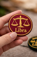 Patch brodé Zodiaque Libra 10 couleurs, thermocollant/à coudre, motif astrologique (2,5 pouces chacun)
