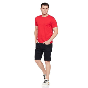 T-shirt blanc à col rond pour homme avec poche grise, vêtement décontracté d'été en polyester/coton, tricoté en tissu éponge, streetwear uni - Product Image 4