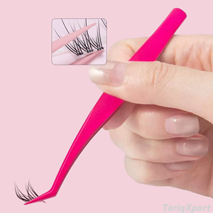 แหนบติดขนตาปลอมแบบเฉียง สแตนเลสสั่งทำขายส่ง ไม่ติดขนตาปลอมแบบเป็นช่อ - Product Image 3