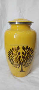 Urnas de Cremación Redondas de Aluminio con Diseño Floral, de Alta Calidad, Más Vendidas, para Cenizas Humanas - Product Image 3