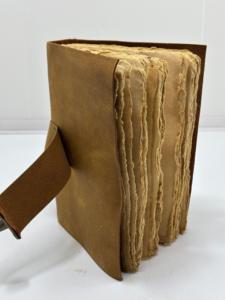 Handmade Leather Journals with Deckle Edge Paper, Rustic Vintage Cover, Antique Lock, Artisan Bound <b>Travel</b> Writing Notebook Gift - Product Image 4