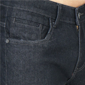 Custom Brand Logo Printed Lightweight Breathable Quick Dry 100% Cotton Casual Men's Jeans Pants OEM Service - Product Image 5