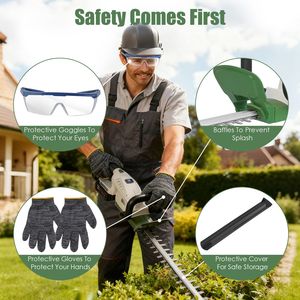 Tagliasiepi Elettrico a Batteria 20V con Lame a Doppia Azione, Diametro di Taglio 1,5 cm, Tagliabordi Portatile per Arbusti ed Erba - Product Image 5