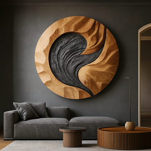 Handcrafted Wooden Wall Art Sculpture Unique Design for Modern Home Entryway Statement Wall <b>Decor</b> for <b>Anniversary</b> - Product Image 2