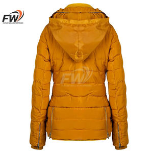 Veste matelassée imperméable en duvet de canard pour femme, mi-longue, légère, douce, coupe-vent, avec fermeture éclair, personnalisable OEM, de haute qualité - Product Image 3