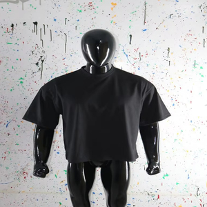 Camiseta negra extragrande 100% algodón Finer Threads estilo streetwear de primera calidad para hombre con estampado serigrafiado - Product Image 1