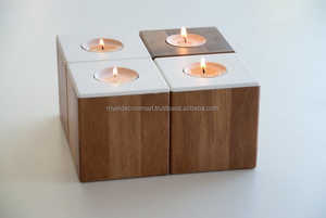 Premium Design Wooden Base Candle Holder Resin <b>Top</b> <b>Christmas</b> <b>Party</b> Wedding Home Decoration Royal Decore Mart's Exclusive Product - Product Image 5