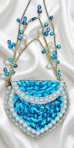 Bolso de mano decorativo con mosaico Kundan al por mayor para mujer, bolso de lujo para novia, boda, fiesta nocturna y lindos bolsos de mano. - Product Image 2