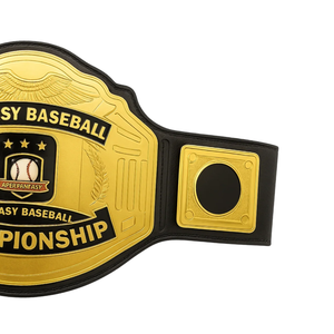 High Quality Baseball Championship Belt Premium Best Gold Plated Sports Title Trophy - Product Image 3