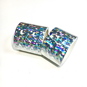 Ruban adhésif holographique argenté brillant grand angle pour emballage cadeau, décoration artistique et projets créatifs – Vente en gros - Product Image 1