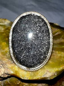 Anillo de piedra solar de Plata de Ley 925, anillo de declaración de piedra solar natural dorada para compromiso y regalo para ella - Product Image 3