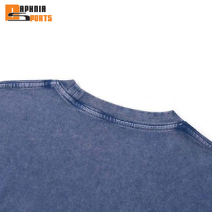 Custom Logo Vintage Acid Washed T Shirt Men Heavyweight Cotton Blank Oversized Baggy <b>Tshirt</b> 100% Cotton Crop Men's T-shirt - Product Image 6