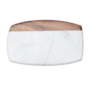 Bol à fruits élégant et décoratif en marbre et bois d'acacia moderne pour la maison et la cuisine - Product Image 1