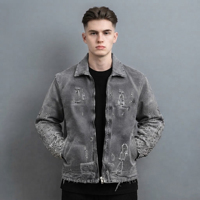 Veste en jean décontractée vintage pour homme, personnalisable, à manches longues, légère, respirante, qualité supérieure, 100 % coton, vente en gros