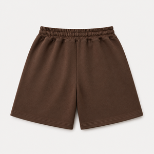 Shorts Bermuda en Coton Marron pour Homme avec Cordon de Serrage et Logo Brodé à la Ligne Inférieure, Style Décontracté, Taille Mi-Haute, Poches - Product Image 3