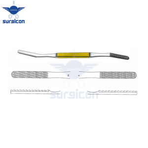 Râpes nasales Fomon 20,5 cm / 8 pouces, angulaires avec inserts en carbure de tungstène TC 40 x 7 mm Fig. 9/10 pour une mise en forme précise des os nasaux - Product Image 2