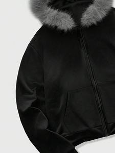 Sweat-shirt oversize homme, style urbain, streetwear, vêtements de sport, tissu épais, pull-over, hiver - Product Image 2