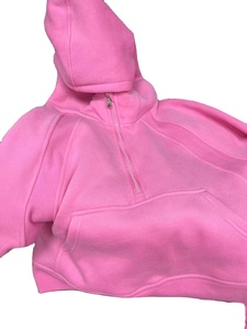 2025 Custom Designed Women's XS Quarter <b>Zip</b> <b>up</b> Pullover Hoodie <b>Cropped</b> Gym Sportswear Tracksuit for Winter - Product Image 4