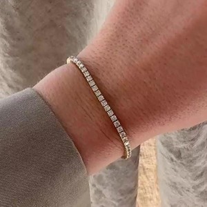 4Ct Diamond Tennis Bracelets Round Lab Grown Classic Minimalist Statement Daily Wear Wedding Luxury Wholesale 14K 18K <b>Solid</b> <b>Gold</b> - Product Image 1