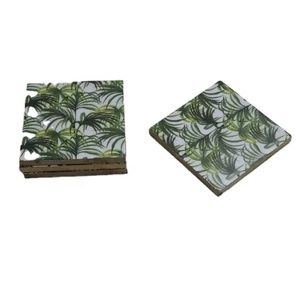 <b>Coaster</b> Top Quality Enameled Print Wooden Board Tea Cup Mats Pads At Wholesale Price Flatware Tableware Dinnerware <b>Drink</b> <b>Coaster</b> - Product Image 1