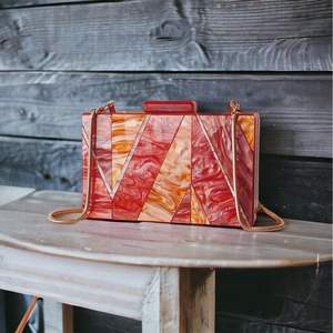 Bolso de Mano de Resina de Primera Calidad con Aspecto de Lujo para Damas, Accesorios de Moda de Cristal - Product Image 1