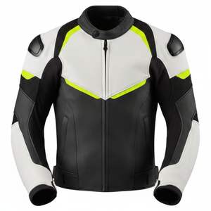 แจ็คเก็ตมอเตอร์ไซค์หนังกันน้ำพิมพ์ลายสำหรับทุกเพศ ขายตรงจากโรงงาน พร้อมผ้าคอร์ดูร่าและตัวเลือกปรับแต่งได้ - Product Image 1