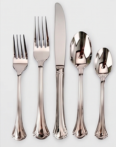 Elegante Juego de Cubiertos de Metal con Acabado Espejo, Apto para Lavavajillas, Vajilla Plateada para Bodas - Product Image 1