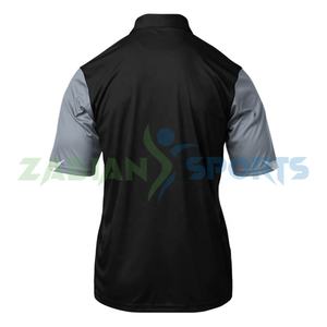 เสื้อโปโลผ้าฝ้ายระบายอากาศได้ดีสำหรับผู้ชาย, เสื้อกีฬาแขนสั้น100% แห้งเร็วกีฬากลางแจ้งแบบถักลายพื้น - Product Image 3