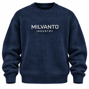 Navy Custom Logo <b>Men</b>’s Knit <b>Sweater</b> Premium <b>Crew</b> <b>Neck</b> Long Sleeve Pullover Knitted Jumper for <b>Men</b> <b>Sweater</b> For Women - Product Image 1
