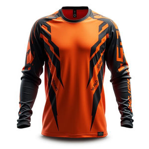 Jersey de Carreras de Motocross Personalizado, Cómodo, Unisex, de Manga Larga, Transpirable, 100% Poliéster, Ropa para Carreras de Motos y Autos - Product Image 2