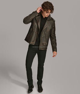 Articles de vente chauds Vestes en cuir Blouson aviateur en cuir Original 100% Veste en cuir pour hommes - Product Image 3