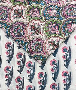 Tissu imprimé au bloc Jaipur Sanganeri, coton fait main, respirant, écologique, pour chemises, robes et sacs pour filles et garçons - Product Image 2