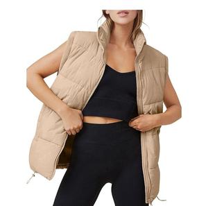 Premium Quality <b>Women's</b> Zipper Puffer <b>Vest</b> Wholesale Custom Made Stylish Puffy <b>Vest</b> With Custom logo - Product Image 3