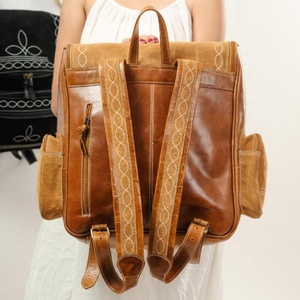 LW Sac à dos en cuir de vache véritable pour femmes isolé Bohemian Rock Water Resistant Portable Laptop Bag PVC Dress Shoulder Bag - Product Image 6