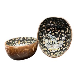 Meilleur prix bols en coquille de noix de coco faits à la main modèle rond écologique naturel utilisation commerciale du Vietnam - Product Image 2