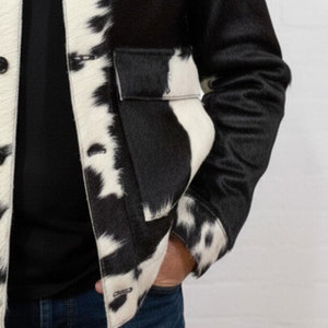 Men's High Quality Genuine Cow Skin Leather <b>Jacket</b> with Stand <b>Collar</b> Breathable & Eco-Friendly Winter Wear for Adults - Product Image 5