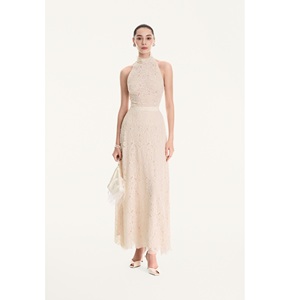 Faldas al por mayor para mujer, largas, nuevas, modelo ELARA MIDI, minimalistas, de encaje, antiarrugas, 400 gramos, ODM, faldas largas para mujer - Product Image 3