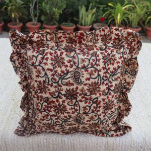 Housse de coussin décorative en coton biologique imprimée à la main de qualité supérieure, écologique et durable, textile de maison de luxe - Product Image 5