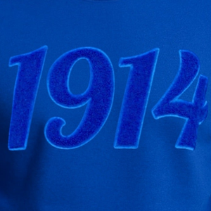 Sudadera de chenilla azul sólido 1914 para hombre, con letras griegas, cuello redondo, premium, para fraternidad, de forro polar suave, corte clásico, informal - Product Image 4