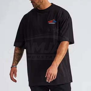 เสื้อยืดโอเวอร์ไซส์คุณภาพสูง แขนสั้น ผ้าฝ้าย 100% สำหรับผู้ชาย ทรงหลวม สกรีนโลโก้ตามสั่ง เสื้อยืดโอเวอร์ไซส์สำหรับผู้ชาย - Product Image 3