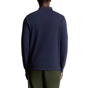 Polo à manches longues blanc pour homme, best-seller, respirant, en coton premium, look classique décontracté, idéal pour l'été, option logo personnalisé - Product Image 2