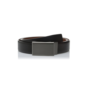 Ceinture en cuir véritable, cuir de vache, marron uni, boucle à ardillon rectangulaire en acier, ceinture en cuir décontractée et durable, disponible à la vente en ligne - Product Image 3