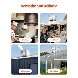 Ventilatore da Cucina Commerciale 2109 CFM, Cappa Aspirante per Ristoranti 0.75HP 560W a Trasmissione Diretta per Ventilazione Food Truck ad Alta Efficienza - Product Image 6