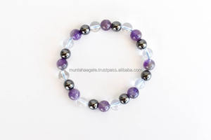 Bracelets Chakra en Cristal de 8 mm en Sodalite, Angelite et Calcédoine, Perles Élégantes Feng Shui, Vente en Gros - Product Image 2