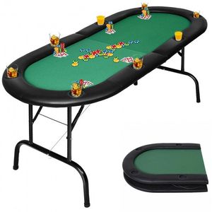 Tavolo da Poker Texas Holdem Pieghevole per 8 Giocatori, per Giochi d'Azzardo e Mahjong - Product Image 1