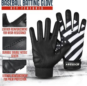 Venta Directa de Fábrica, Guantes de Béisbol de Piel Personalizados de Primera Calidad, para Mano Derecha, con Cierre de Gancho y Bucle, Antideslizantes - Product Image 4