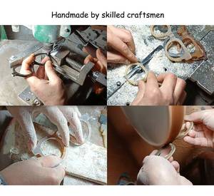 Handmade Eco-Friendly Buffalo Horn Rectangle Glasses <b>Frames</b> <b>Antique</b>/Modern Style Rivet Design Unisex by Perfect Enterprises - Product Image 6