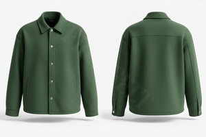 Camisas de Vestir de Lana 100% de Alta Calidad con Bolsillos con Botones, Chaqueta Elegante de Invierno con Cuello Camisero - Product Image 3